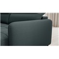 U shape sofa Elberto R, sleeping function, Manhattan 38, velvet, green, H100x165x306cm