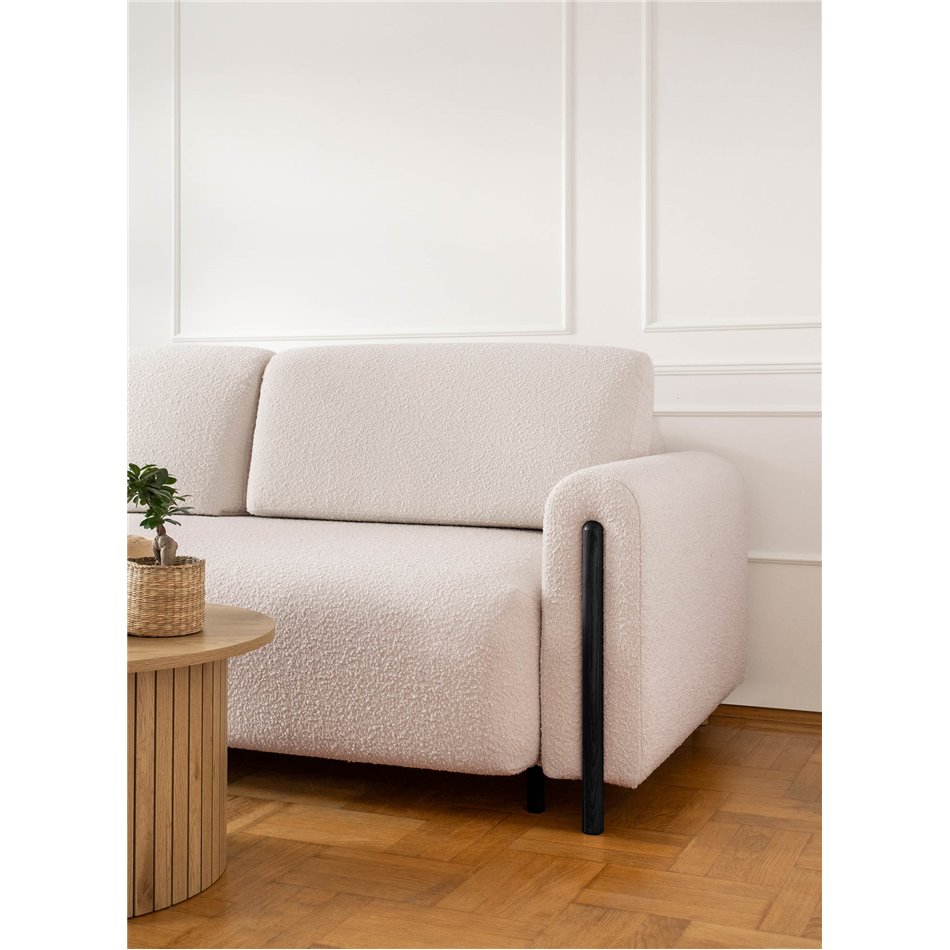 Sofa bed Elcadova Black, sleeping function, Jaffray 18, beige, H97x97x244cm