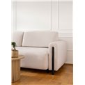 Sofa bed Elcadova Black, sleeping function, Jaffray 18, beige, H97x97x244cm