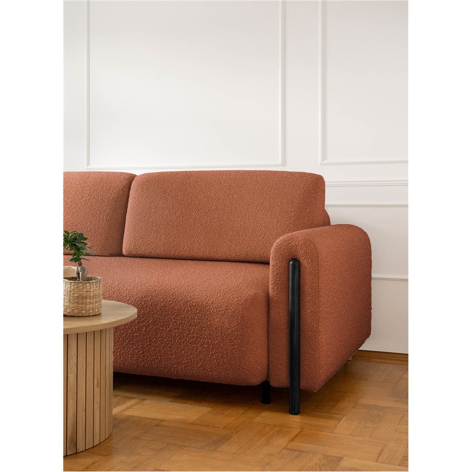 Sofa bed Elcadova Black, sleeping function, Jaffray 30, brown, H97x97x244cm