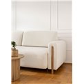 Sofa bed Elcadova Oak, sleeping function, Jaffray 01, white, H97x97x244cm