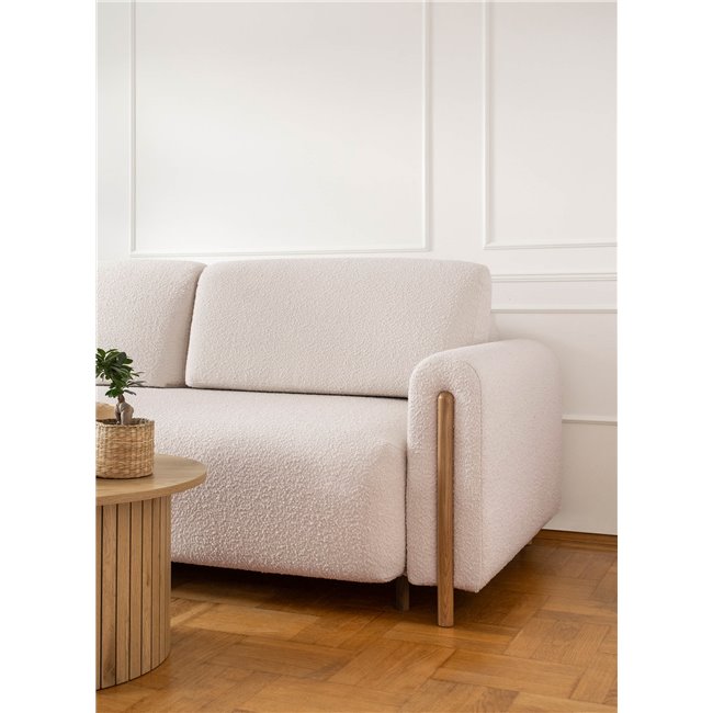 Sofa bed Elcadova Oak, sleeping function, Jaffray 18, beige, H97x97x244cm