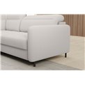 Corner sofa Elbare L, sleeping function, Royal 01, bouclé, white, H100x160x208cm