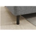Corner sofa Elbare L, sleeping function, Raquel 04, grey, H100x160x208cm