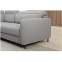 Corner sofa Elbare L, sleeping function, Royal 04, bouclé, grey, H100x160x208cm