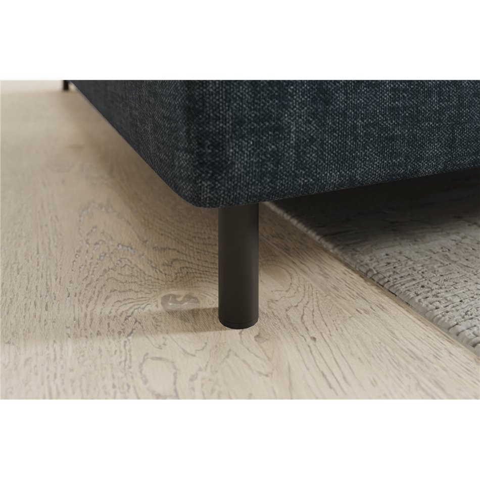 Угловой диван Elbare L, раздвижной, Manhattan 40, бархат, темно-синий, H100x160x208см