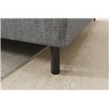 Corner sofa Elbare R, sleeping function, Manhattan 03, velvet, grey, H100x160x208cm