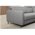 Corner sofa Elbare R, sleeping function, Raquel 04, grey, H100x160x208cm