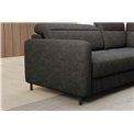 Corner sofa Elbare R, sleeping function, Raquel 05, dark grey, H100x160x208cm