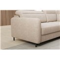 Corner sofa Elbare R, sleeping function, Raquel 18, beige, H100x160x208cm