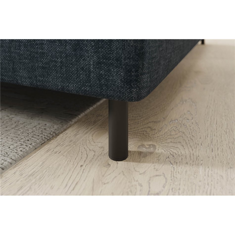 Corner sofa Elbare R, sleeping function, Manhattan 40, velvet, dark blue, H100x160x208cm