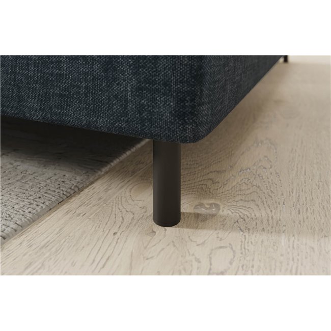 Corner sofa Elbare R, sleeping function, Manhattan 40, velvet, dark blue, H100x160x208cm