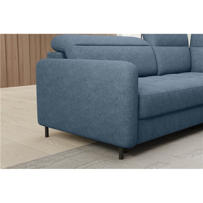 Corner sofa Elbare R, sleeping function, Raquel 40, dark blue, H100x160x208cm