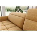 Corner sofa Elbare R, sleeping function, Manhattan 45, velvet, yellow, H100x160x208cm