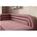 Sofa bed Elfabilo L, sleeping function, Touch 24, textured velvet, pink, H80x86x223cm