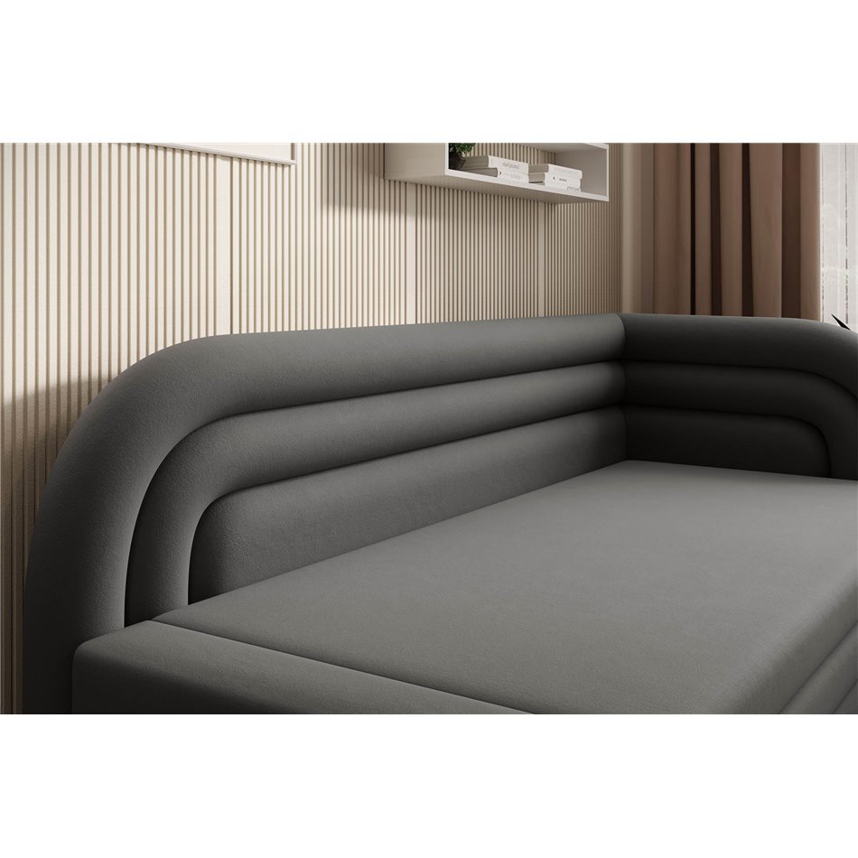 Sofa bed Elfabilo R, sleeping function, Sola 6, grey, H80x86x223cm