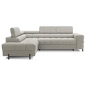 Corner sofa Elferucce L, sleeping function, Royal 20, bouclé, beige, H93x200x276cm