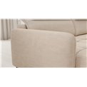U shape sofa Elberto L, sleeping function, Toscany 18, velvet, beige, H100x165x306cm
