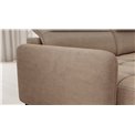 U shape sofa Elberto L, sleeping function, Toscany 20, velvet, brown, H100x165x306cm