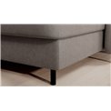 U shape sofa Elberto R, sleeping function, Raquel 03, grey, H100x165x306cm