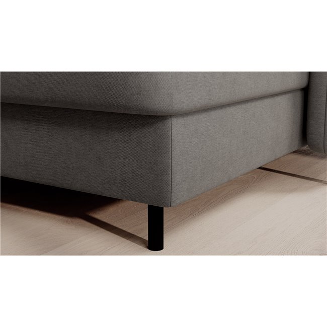 U shape sofa Elberto R, sleeping function, Raquel 04, grey, H100x165x306cm