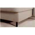 U shape sofa Elberto R, sleeping function, Raquel 18, beige, H100x165x306cm