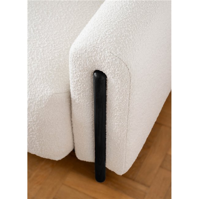 Sofa bed Elcadova Black, sleeping function, Jaffray 01, white, H97x97x244cm