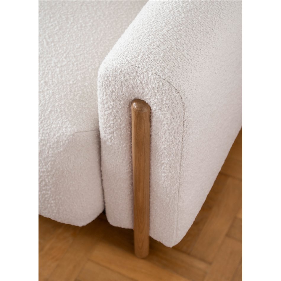 Sofa bed Elcadova Oak, sleeping function, Jaffray 18, beige, H97x97x244cm