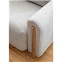 Sofa bed Elcadova Oak, sleeping function, Royal 04, bouclé, grey, H97x97x244cm
