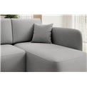 Corner sofa Elhandson R, sleeping function, Sola 4, grey, H89x150x206cm