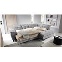 Corner sofa Elinferne R, sleeping function, Raquel 04, grey, H107x210x297cm