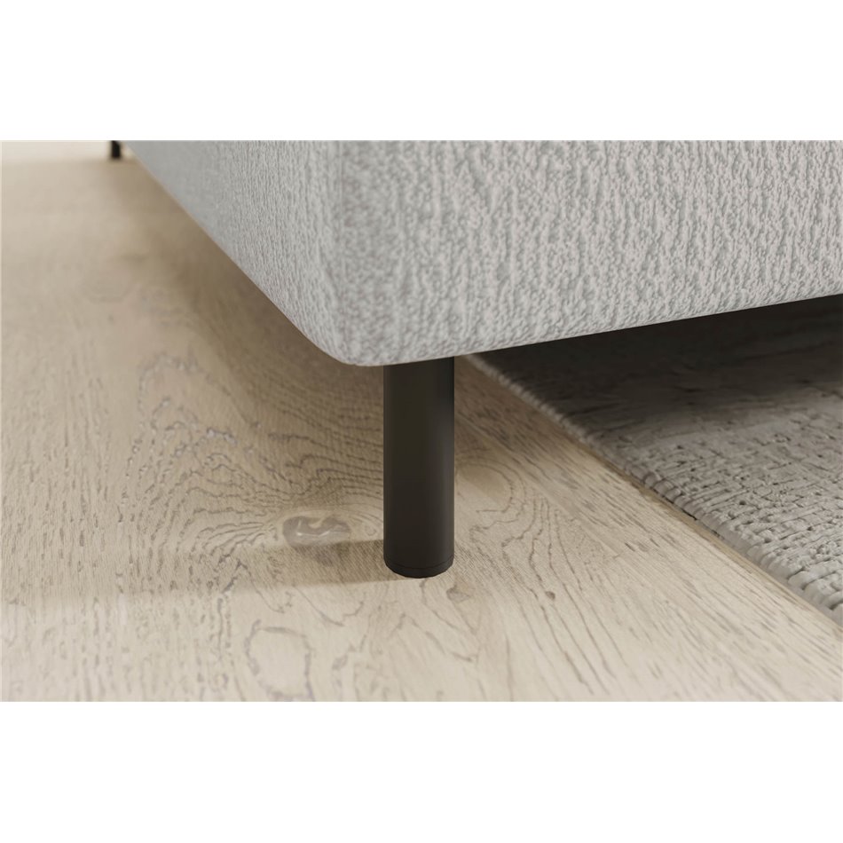 Corner sofa Elbare L, sleeping function, Royal 01, bouclé, white, H100x160x208cm