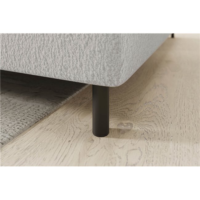 Corner sofa Elbare R, sleeping function, Royal 01, bouclé, white, H100x160x208cm