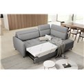 Corner sofa Elbare R, sleeping function, Manhattan 03, velvet, grey, H100x160x208cm