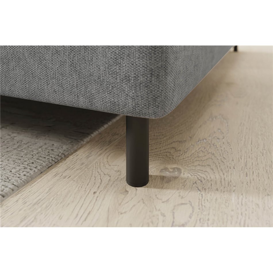 Corner sofa Elbare R, sleeping function, Raquel 04, grey, H100x160x208cm