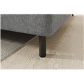 Corner sofa Elbare R, sleeping function, Raquel 04, grey, H100x160x208cm