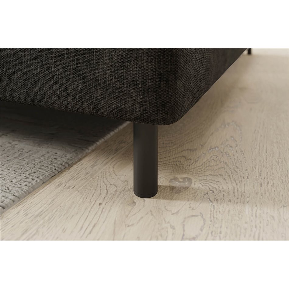 Corner sofa Elbare R, sleeping function, Raquel 05, dark grey, H100x160x208cm