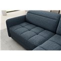 Corner sofa Elbare R, sleeping function, Manhattan 40, velvet, dark blue, H100x160x208cm
