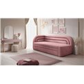 Sofa bed Elfabilo L, sleeping function, Touch 24, textured velvet, pink, H80x86x223cm