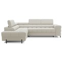 Corner sofa Elferucce L, sleeping function, Royal 18, bouclé, beige, H93x200x276cm
