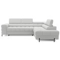 Corner sofa Elferucce R, sleeping function, Royal 03, bouclé, grey, H93x200x276cm