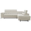Corner sofa Elferucce R, sleeping function, Royal 18, bouclé, beige, H93x200x276cm