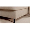 U shape sofa Elberto R, sleeping function, Toscany 18, velvet, beige, H100x165x306cm