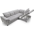 Corner sofa Elinferne R, sleeping function, Raquel 04, grey, H107x210x297cm