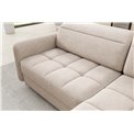 Corner sofa Elbare R, sleeping function, Raquel 18, beige, H100x160x208cm
