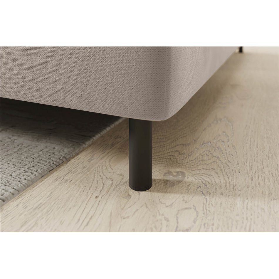 Corner sofa Elbare R, sleeping function, Sola 18, beige, H100x160x208cm