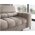 Corner sofa Elferucce L, sleeping function, Paros 02, beige, H93x200x276cm