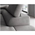 Corner sofa Elferucce R, sleeping function, Aura 04, velvet, grey, H93x200x276cm