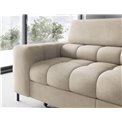 Corner sofa Elferucce R, sleeping function, Aura 18, velvet, beige, H93x200x276cm