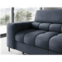 Corner sofa Elferucce R, sleeping function, Aura 40, velvet, dark blue, H93x200x276cm